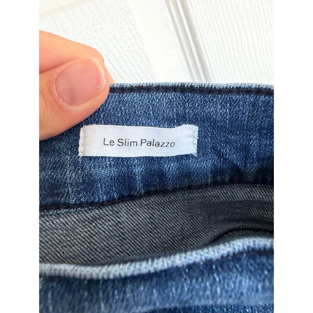 FRAME Le Slim Palazzo Jeans in 'Canals Raw' wash Size 33 — High Rise Wide Leg - Picture 5 of 7